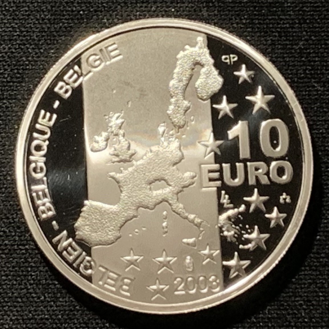 紫瑗钱币——第267期拍卖 比利时 2003年 乔治·西默农诞辰100周年 10欧元 18.93克 0.925银 精制