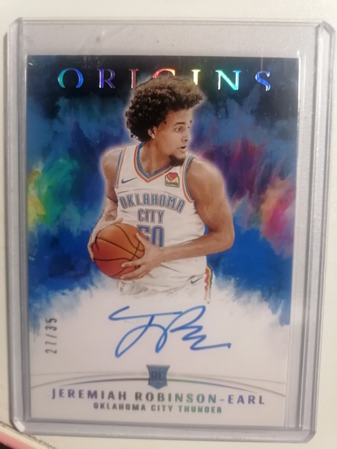 球星卡专场 2021-22   PANINI  起源  BASKETBALL   罗宾逊厄尔签字 27／35编