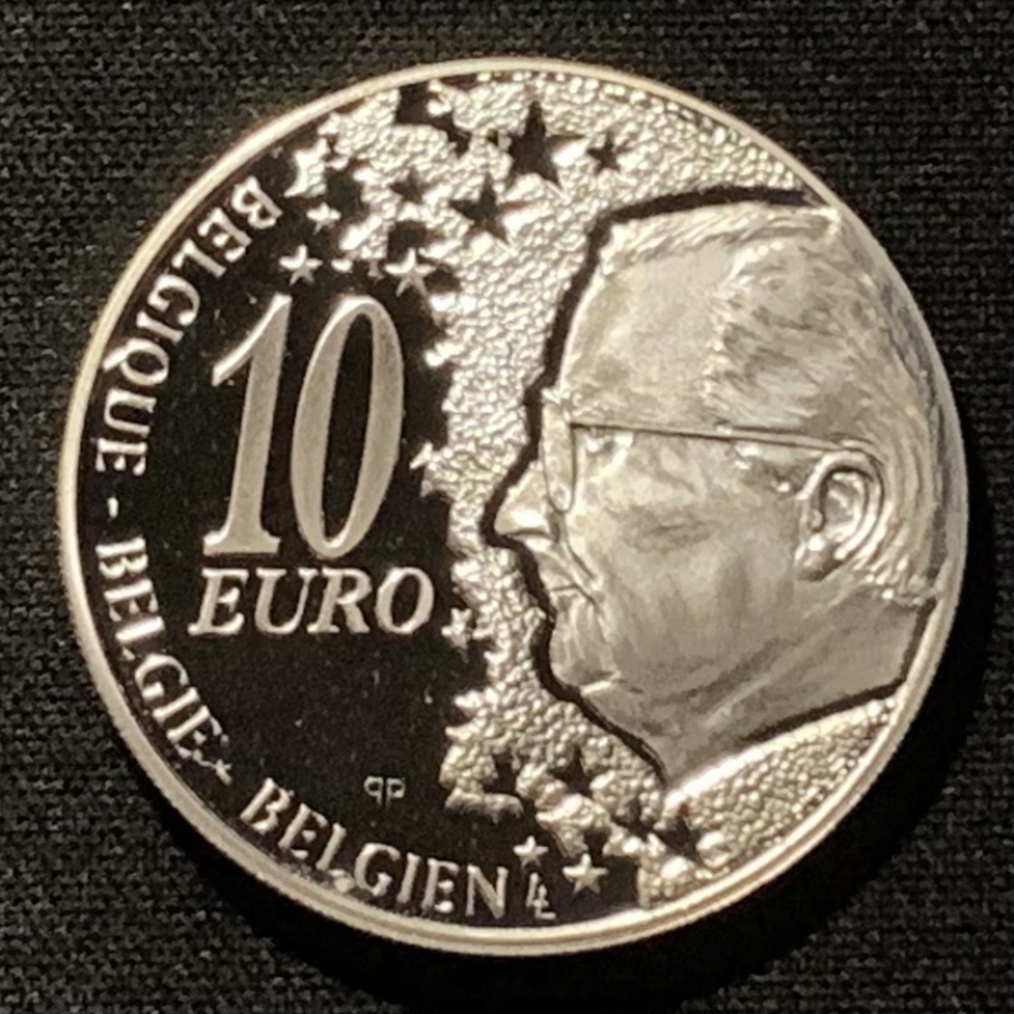 紫瑗钱币——第267期拍卖 比利时 2002年 南北火车通车50周年 10欧元 19克 0.925银 精制