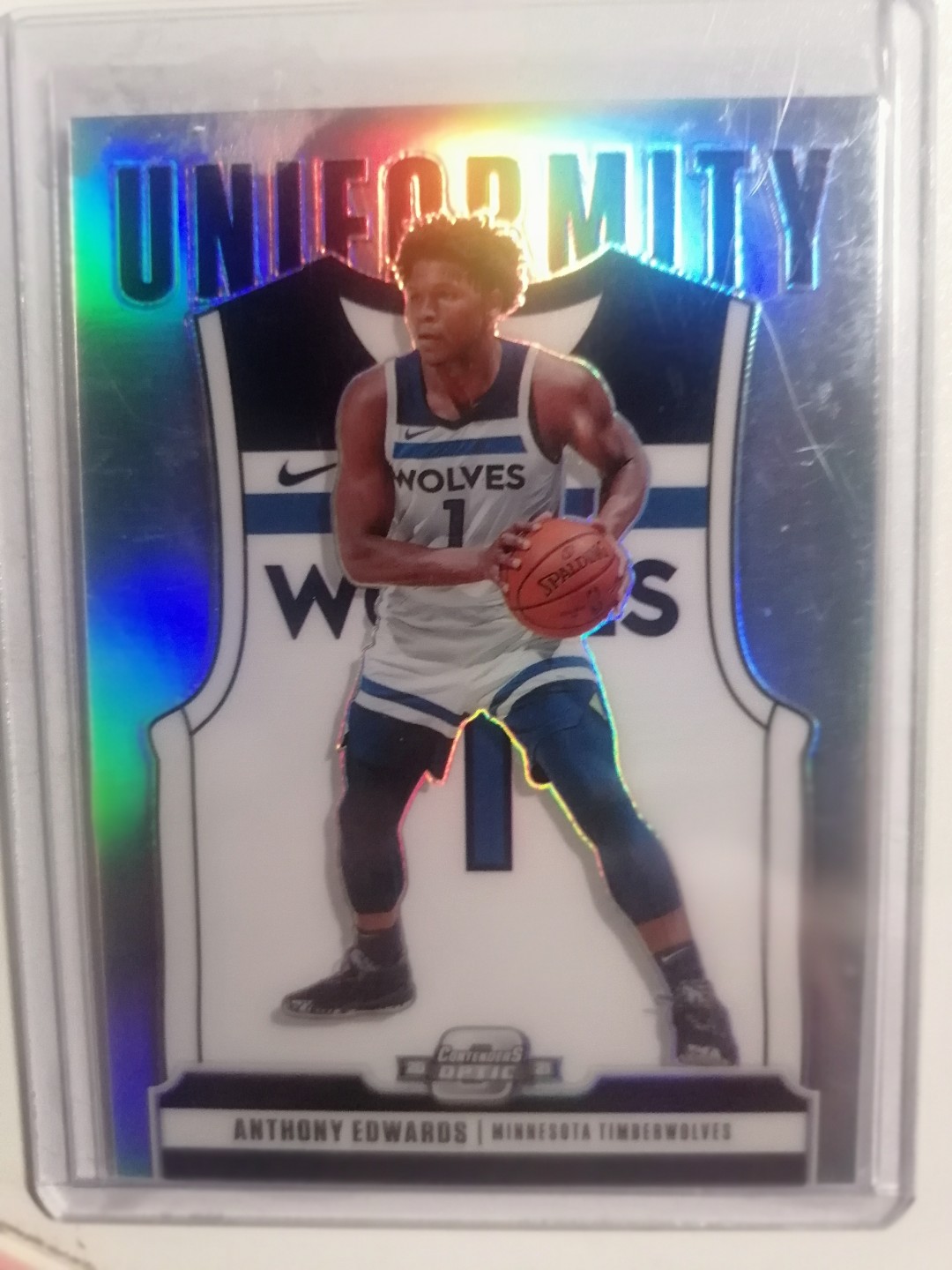 NBA球星卡专场 2021-22  PANINI  球票 BASKETBALL 安东尼爱德华兹  华子 球票 银折