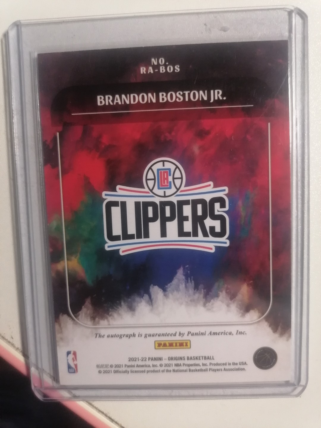 球星卡专场 2021-22  PANINI  起源   BASKETBALL  快船新秀 宝宝签 67／99编