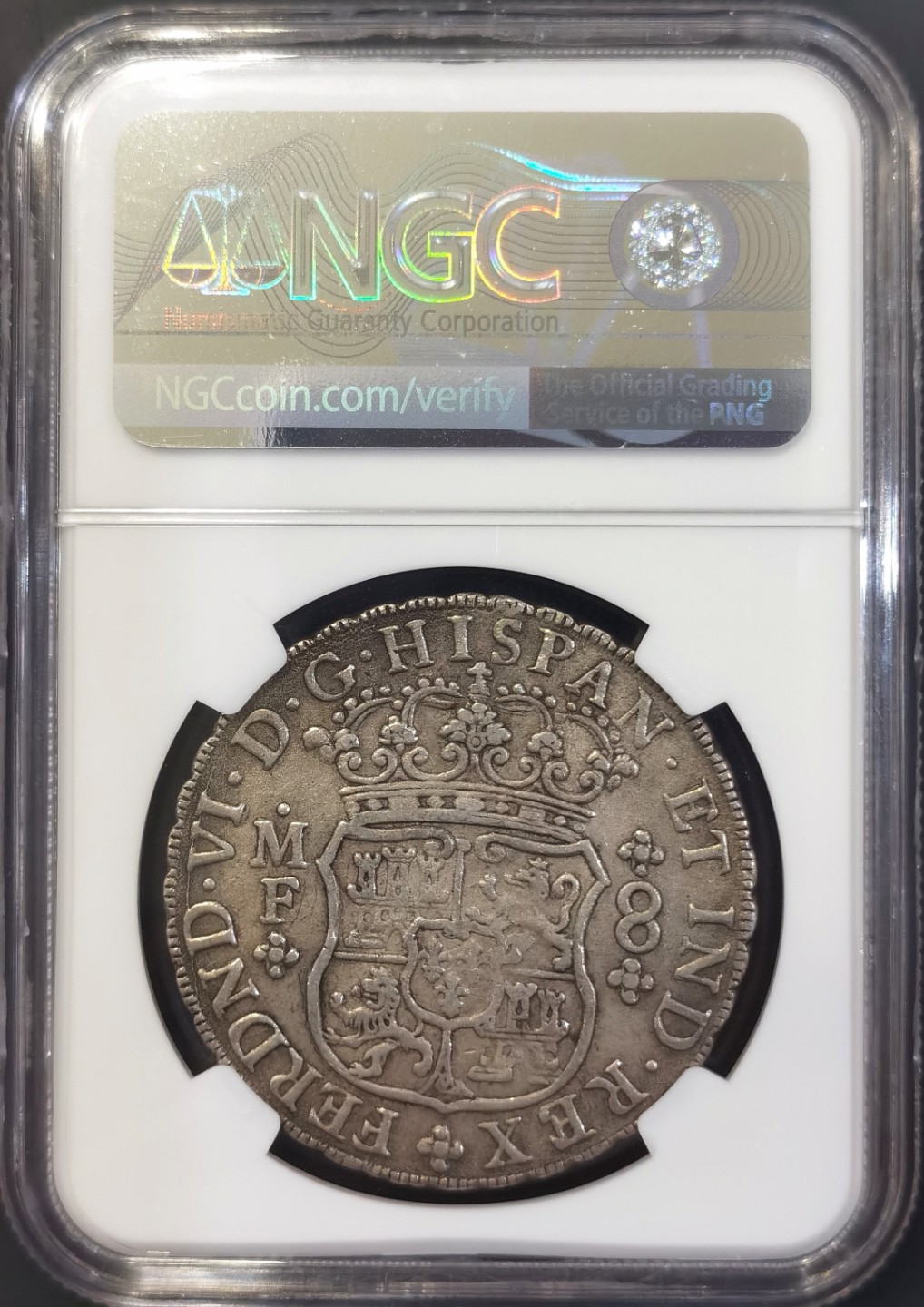 博洋堂世界钱币拍卖第008期（全场包邮） NGC AU55 西属墨西哥1747年费六地球双柱8R，过渡年份