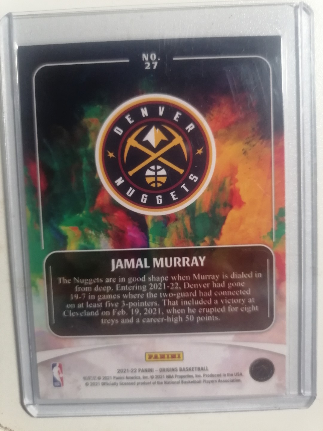 球星卡专场 2021-22 PANINI  起源  BASKETBALL 莫雷苦曼巴 93／99编