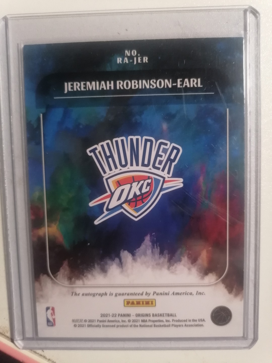 球星卡专场 2021-22   PANINI  起源  BASKETBALL   罗宾逊厄尔签字 27／35编