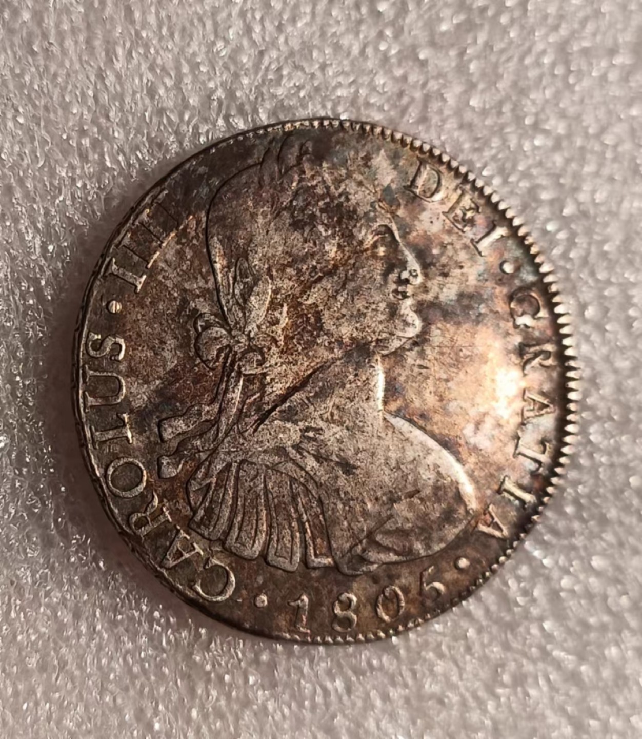 瓶子🏺第69期拍卖会 西班牙1805年卡洛斯三世双柱大银币稀少玻利维亚版