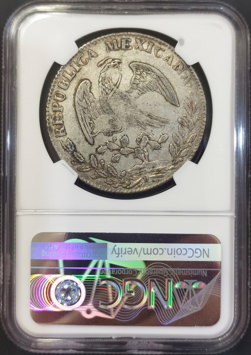 博洋堂世界钱币拍卖第008期（全场包邮） NGC XF45 墨西哥1848年GO PF版花边鹰洋，中期少见，五级鹰洋