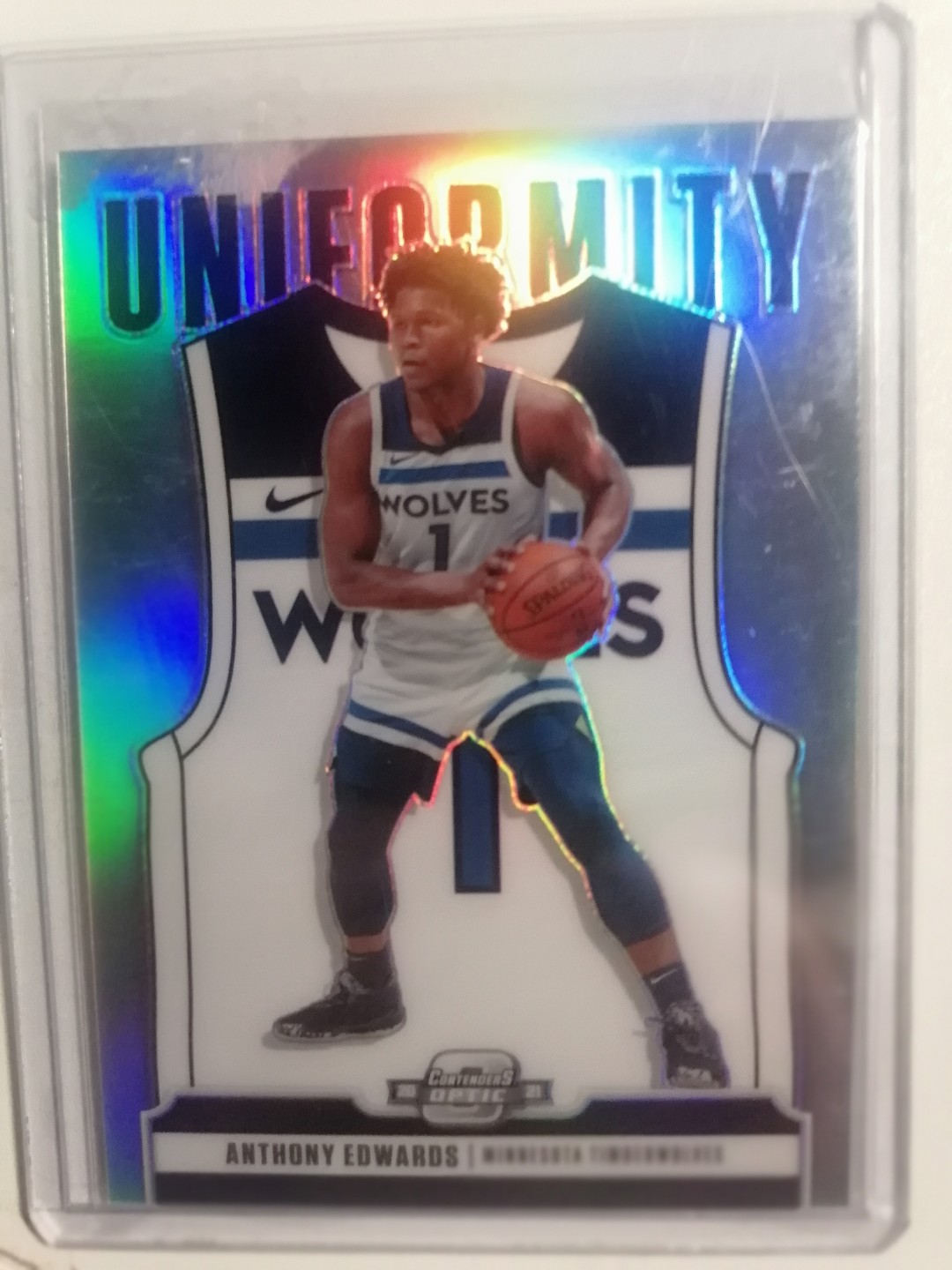 NBA球星卡专场 2021-22  PANINI  球票 BASKETBALL 安东尼爱德华兹  华子 球票 银折