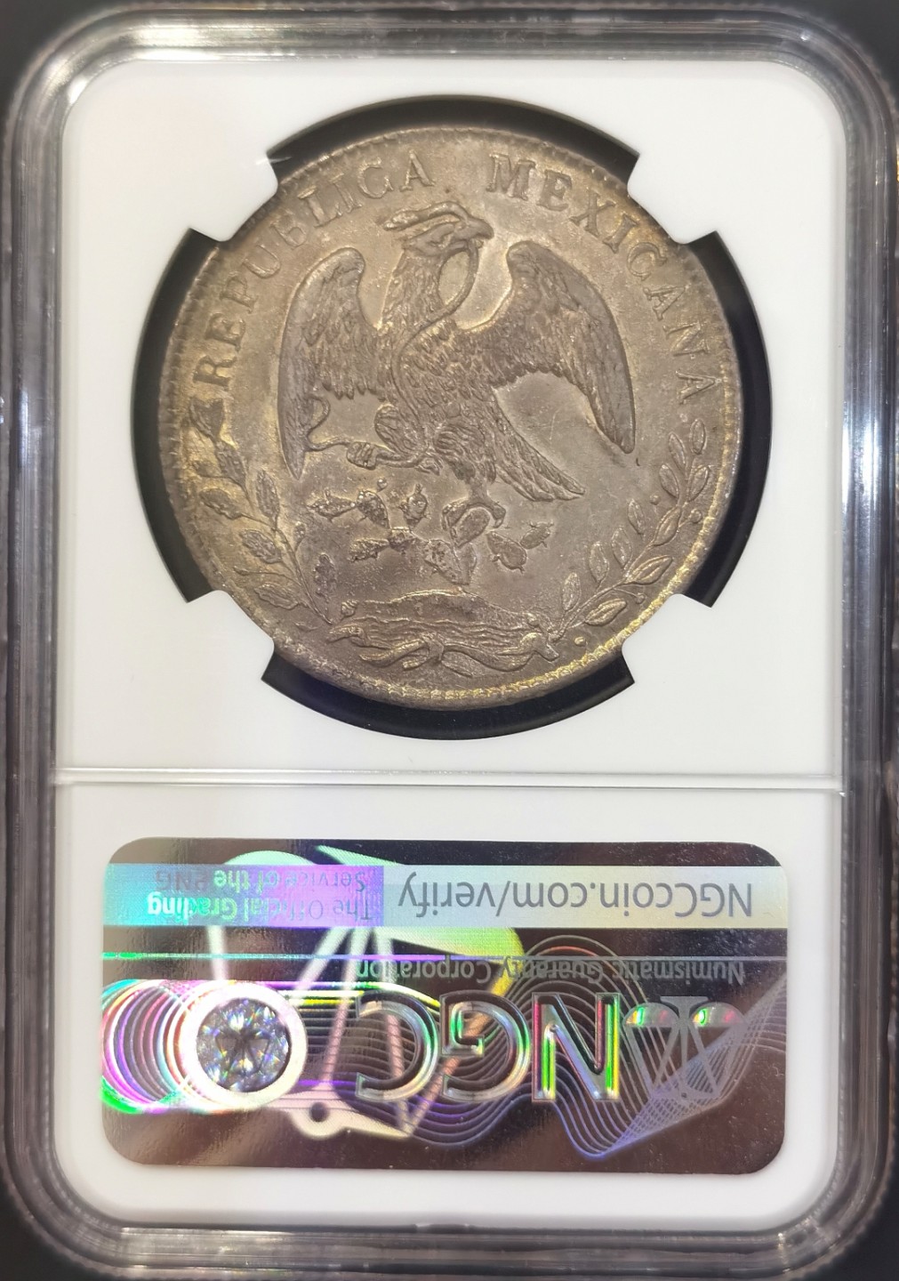 博洋堂世界钱币拍卖第008期（全场包邮） NGC MS62 墨西哥1885年AS ML版花边鹰洋，七级，铸造量28万枚，仅有3枚更高分