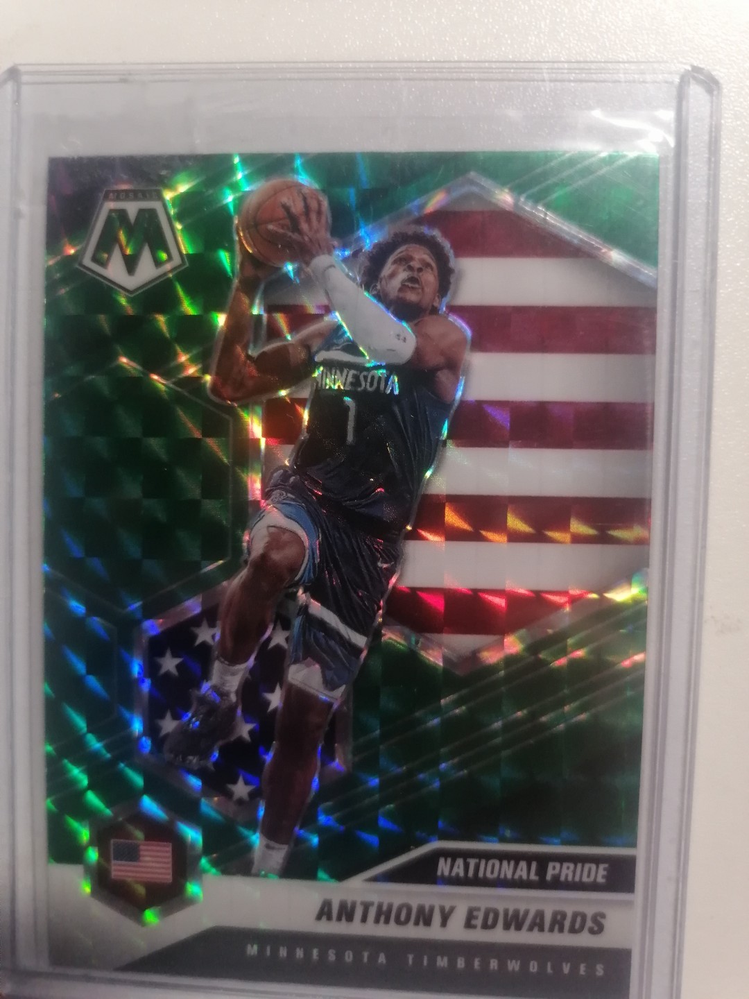 球星卡专场 2021-22  PANINI  马赛克 BASKET BALL  华子爱德华玆  绿折