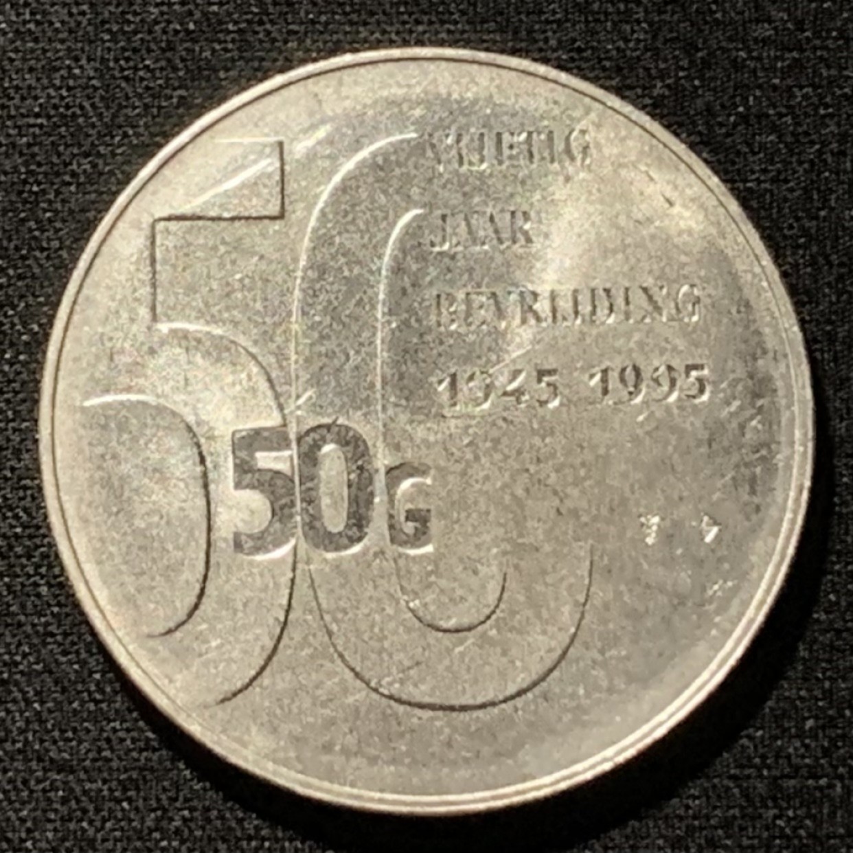 紫瑗钱币——第267期拍卖 荷兰 1995年 二战荷兰解放50周年 50盾 25克 0.925银 