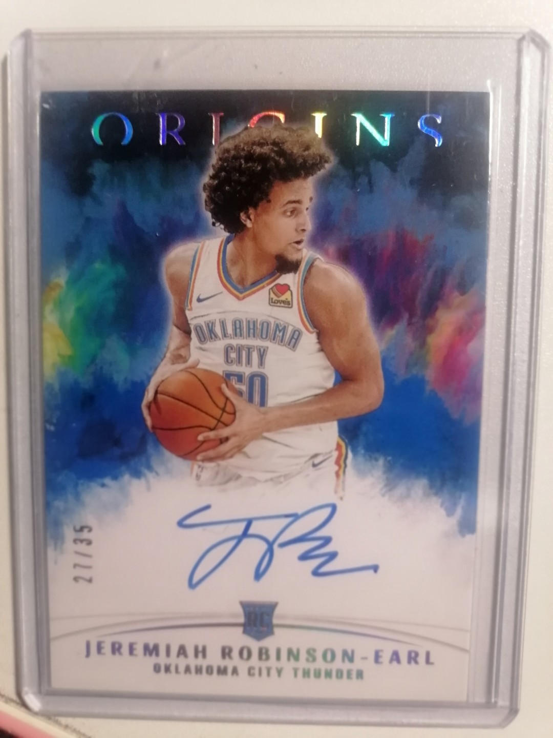 球星卡专场 2021-22   PANINI  起源  BASKETBALL   罗宾逊厄尔签字 27／35编