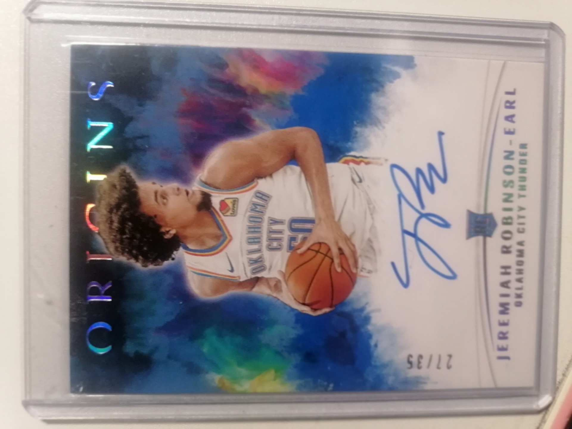 球星卡专场 2021-22   PANINI  起源  BASKETBALL   罗宾逊厄尔签字 27／35编