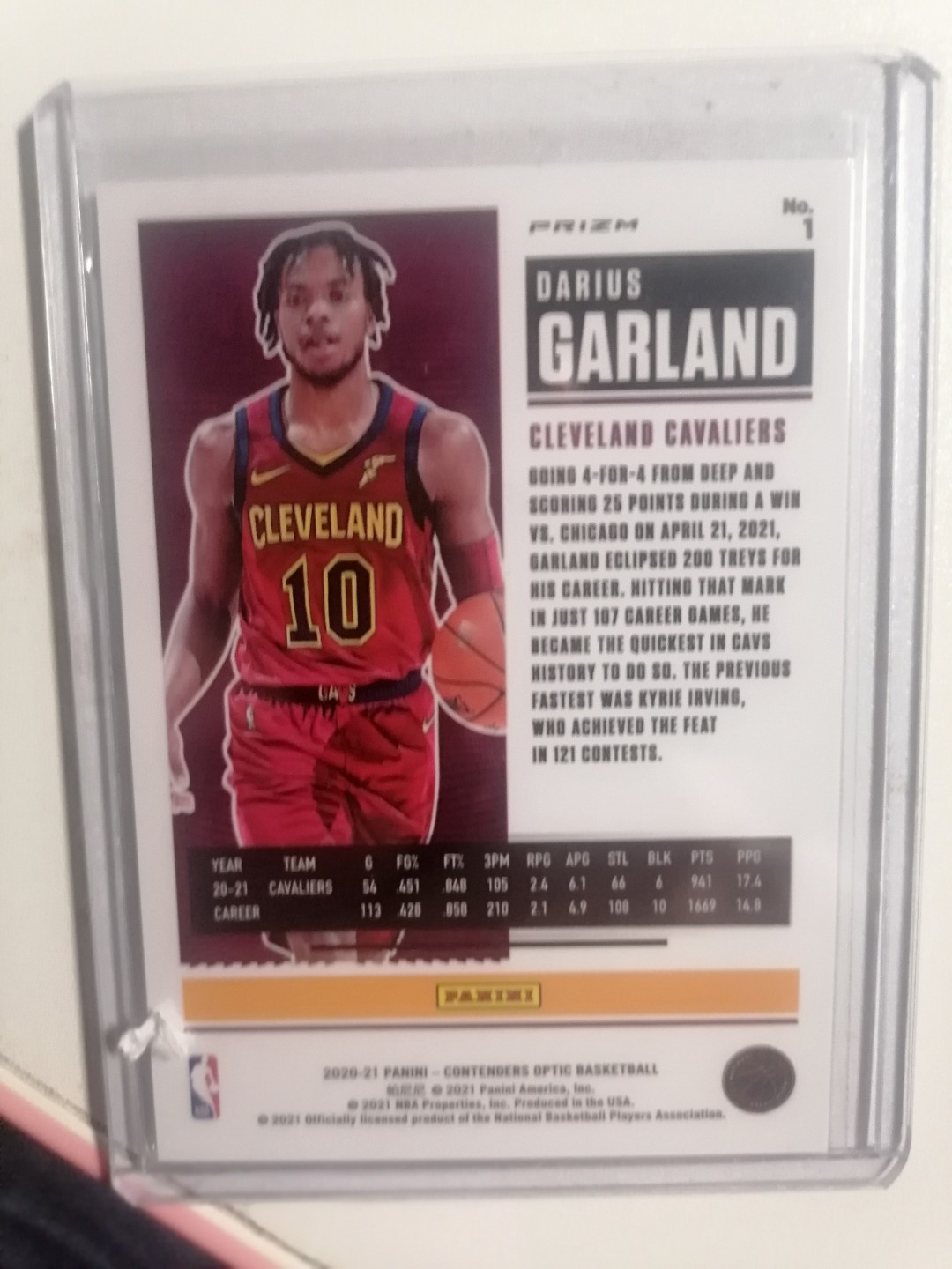 球星卡专场 2021-22 PANINI  球票OP   BASKETBALL  加兰 银折