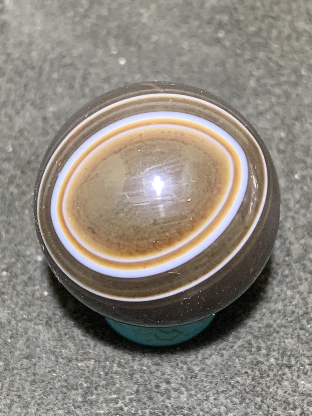 精美天眼缠丝玛瑙2.2大圆珠一颗
