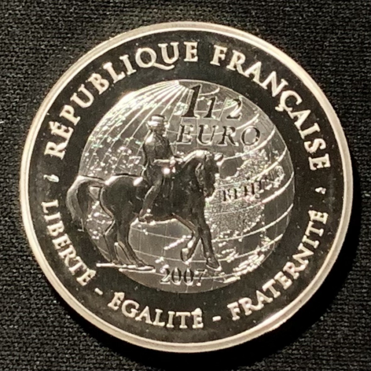 紫瑗钱币——第267期拍卖 法国 2007年 北京奥运会 马术 10欧元 27.2克 0.9银 精制
