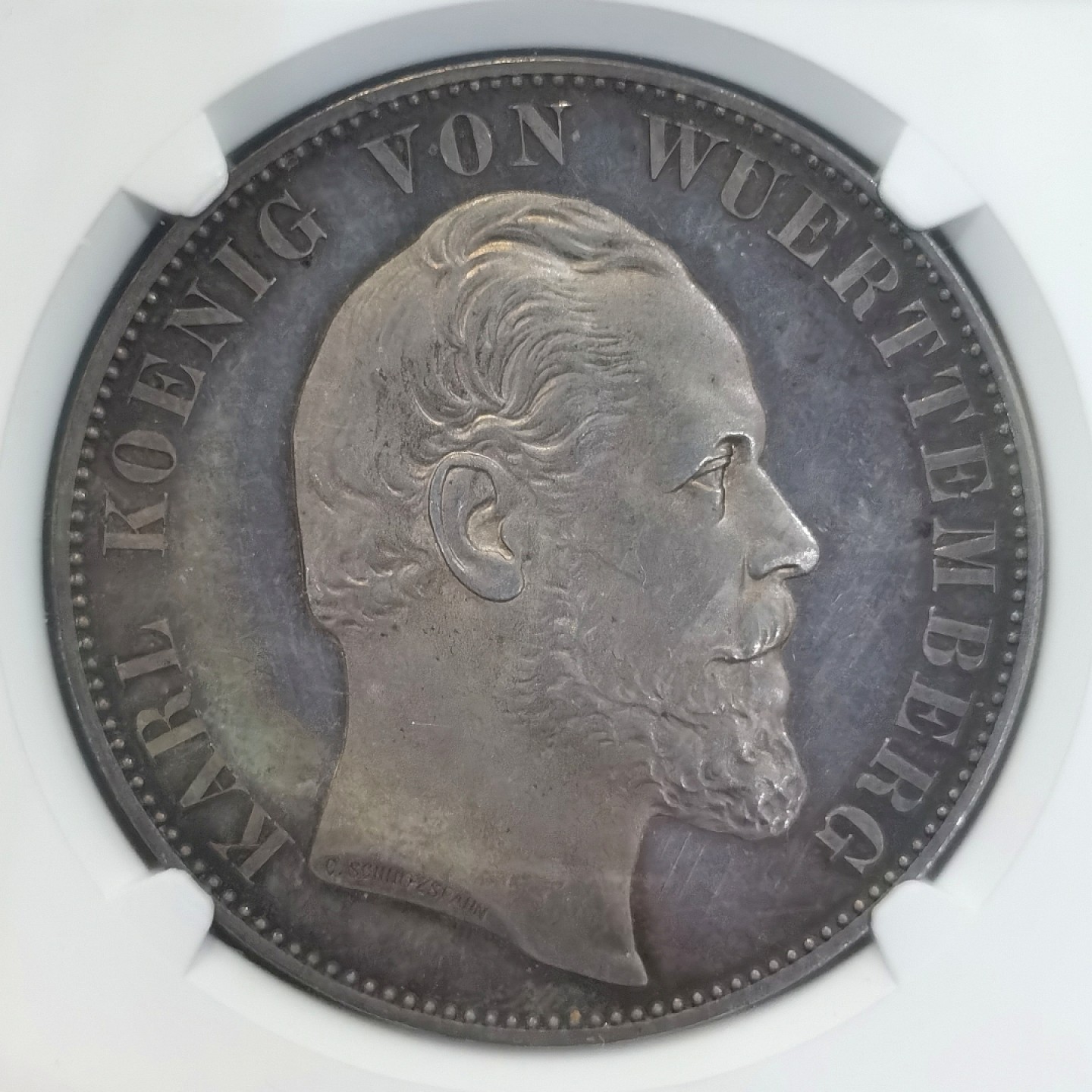 博洋堂世界钱币拍卖第008期（全场包邮） NGC PF62CAMEO 德国符腾堡1869年乌尔姆大教堂2泰勒37g大银币，1869年比1871年铸量少很多