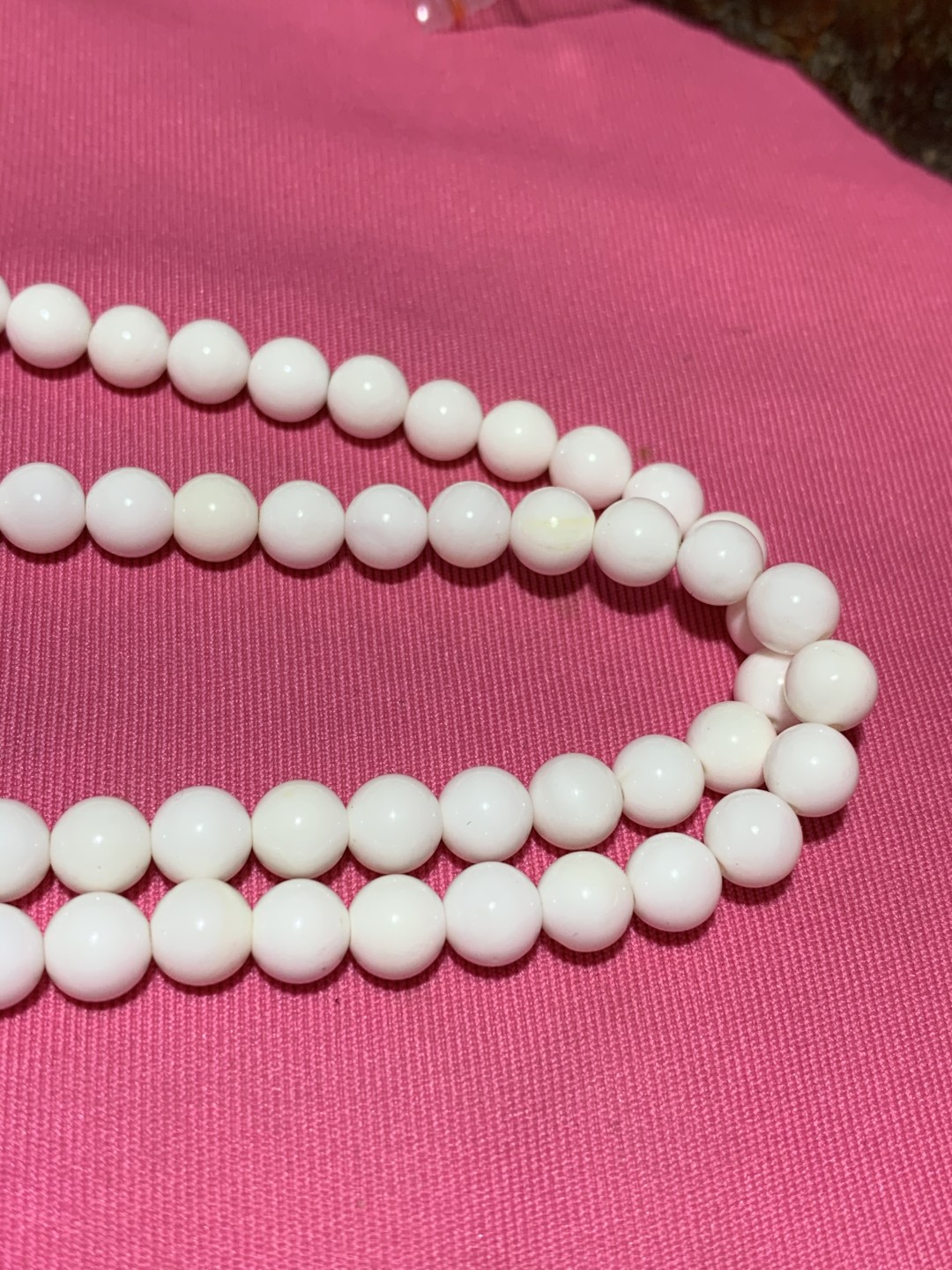 深海奶白贝化玉108手串一条