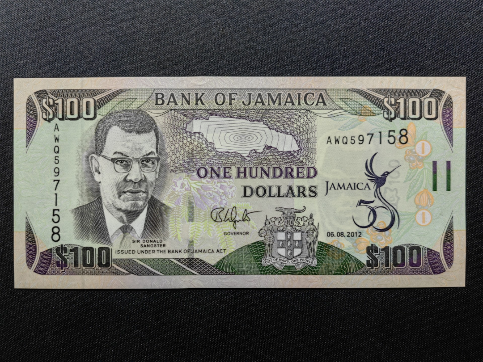 第②场-外国精品纸钞 全新UNC 牙买加 100元纪念钞