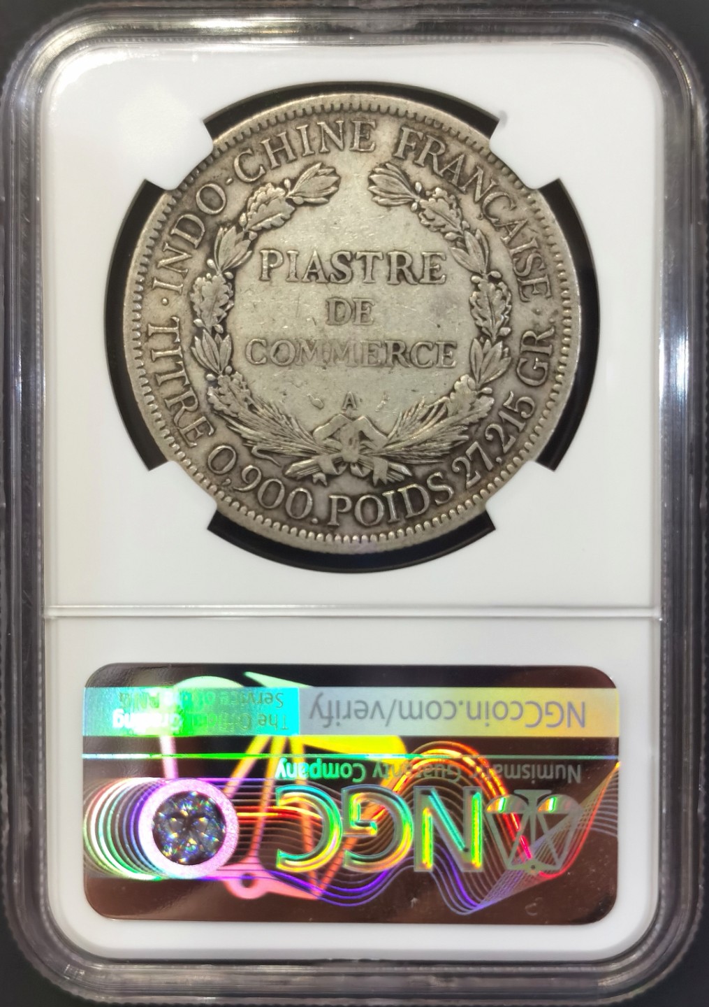 博洋堂世界钱币拍卖第008期（全场包邮） 荐！NGC XF45 法属印支坐洋1888年，五珍特年