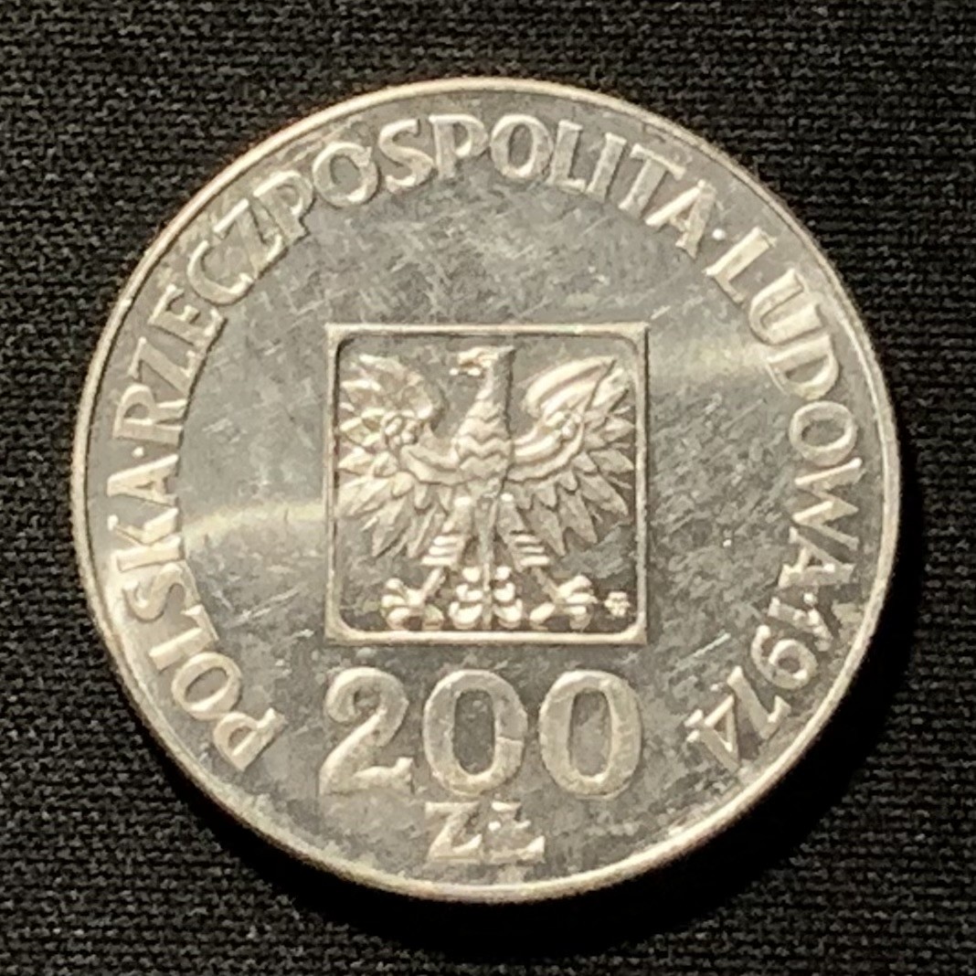紫瑗钱币——第268期拍卖 波兰 1974年 波兰人民共和国成立30周年 200兹罗提 14.47克 0.625银