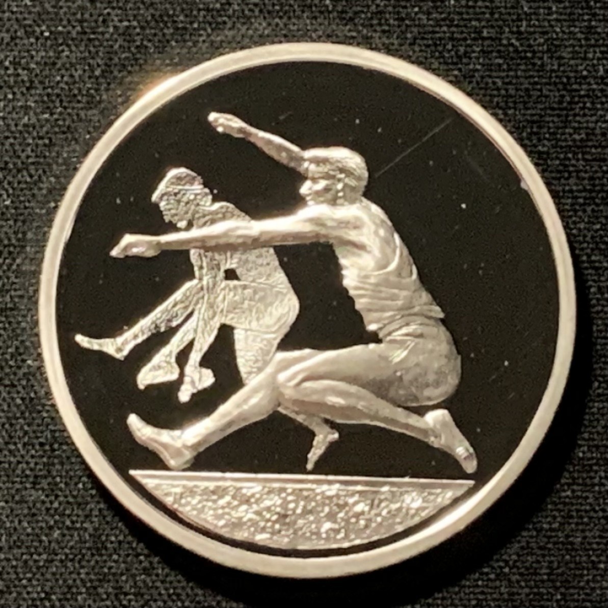 紫瑗钱币——第261期拍卖 希腊 2003年 雅典奥运会 古代与现代跳远 10欧元 34克 0.925银 精制