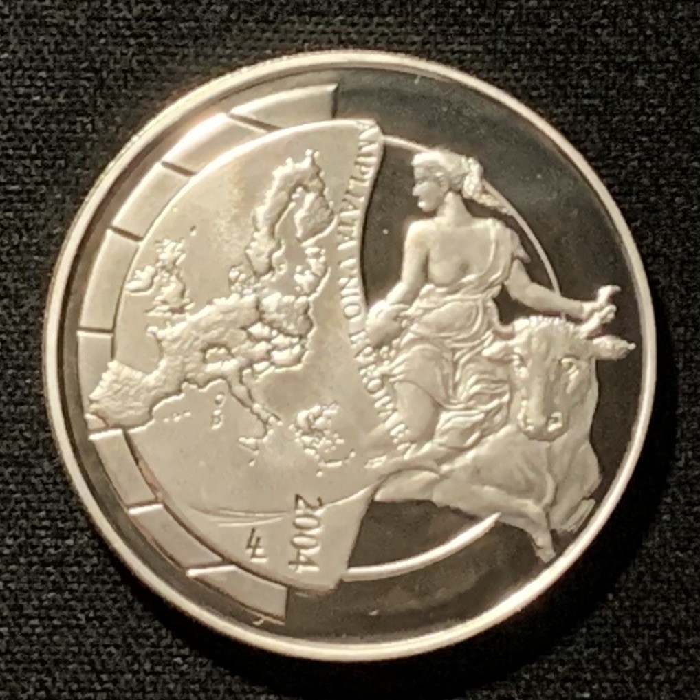 紫瑗钱币——第268期拍卖 比利时 2004年 欧罗巴女神 10欧元 18.75克 0.925银 精制