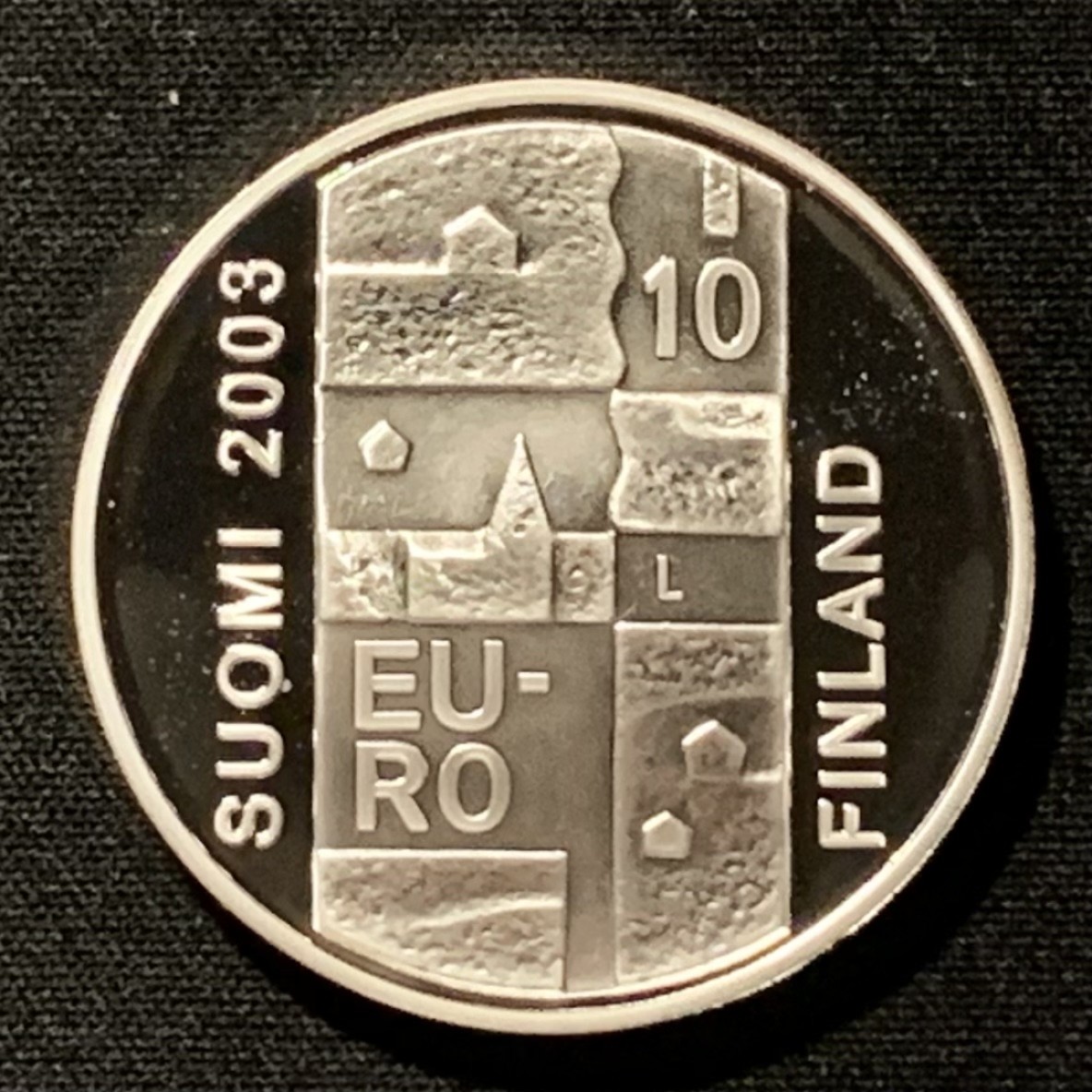 紫瑗钱币——第268期拍卖 芬兰 2003年 诗人 安德烈斯 10欧元 26克 0.925银 精制