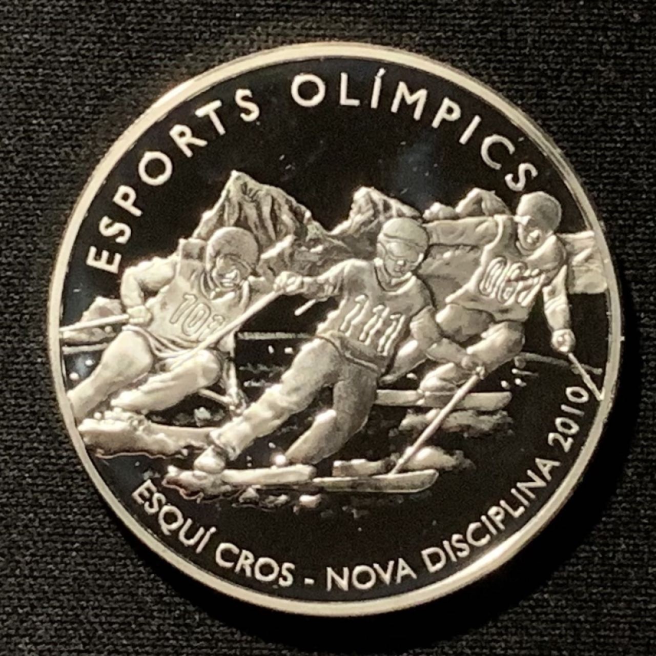 紫瑗钱币——第268期拍卖 安道尔 2008年 温哥华冬奥会 越野滑雪 10第纳尔 28.28克 0.925银 精制