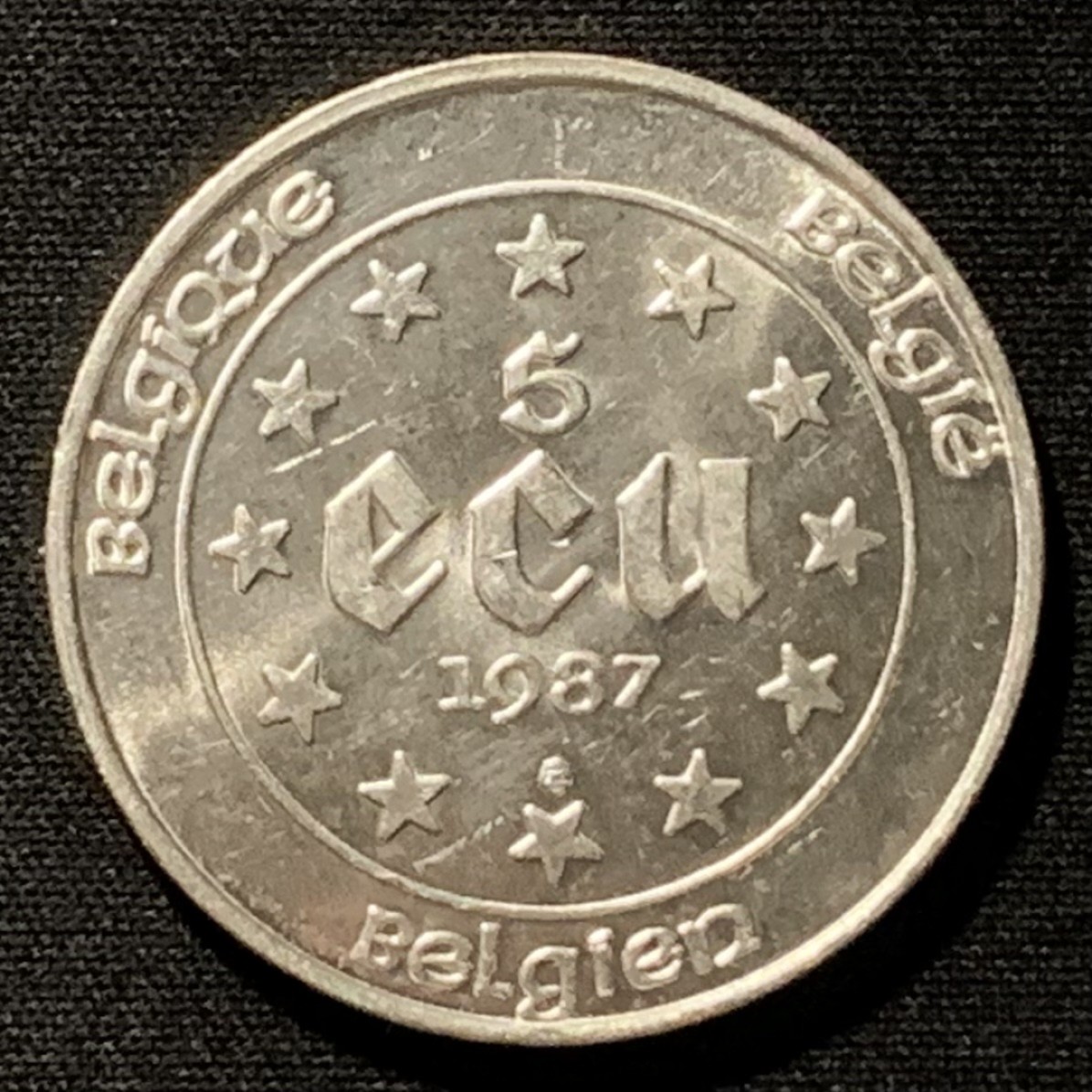 紫瑗钱币——第268期拍卖 比利时 1987年 罗马条约30周年 5埃局 22.85克 0.833银