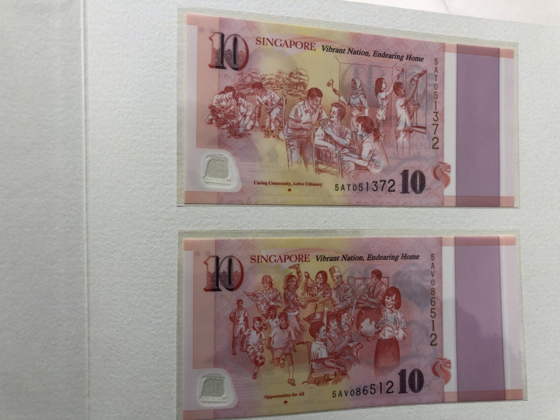 新加坡50周年纪念钞1套:1张50新币+5张10新币- 钞市- 钞市- 麦稀奇