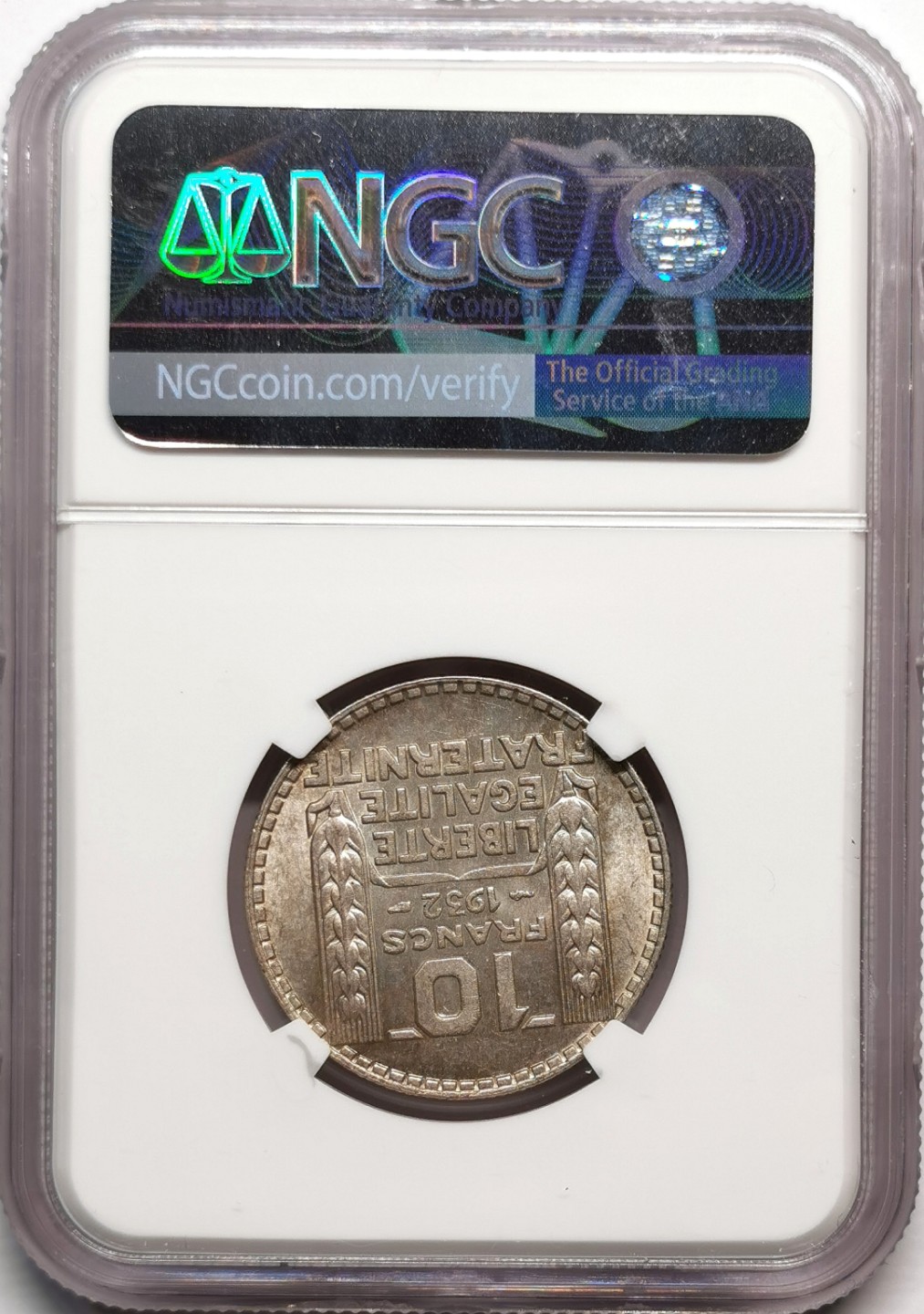 凡希社世界钱币微拍第二百二十二期 1932法国10法郎银币NGC-MS62