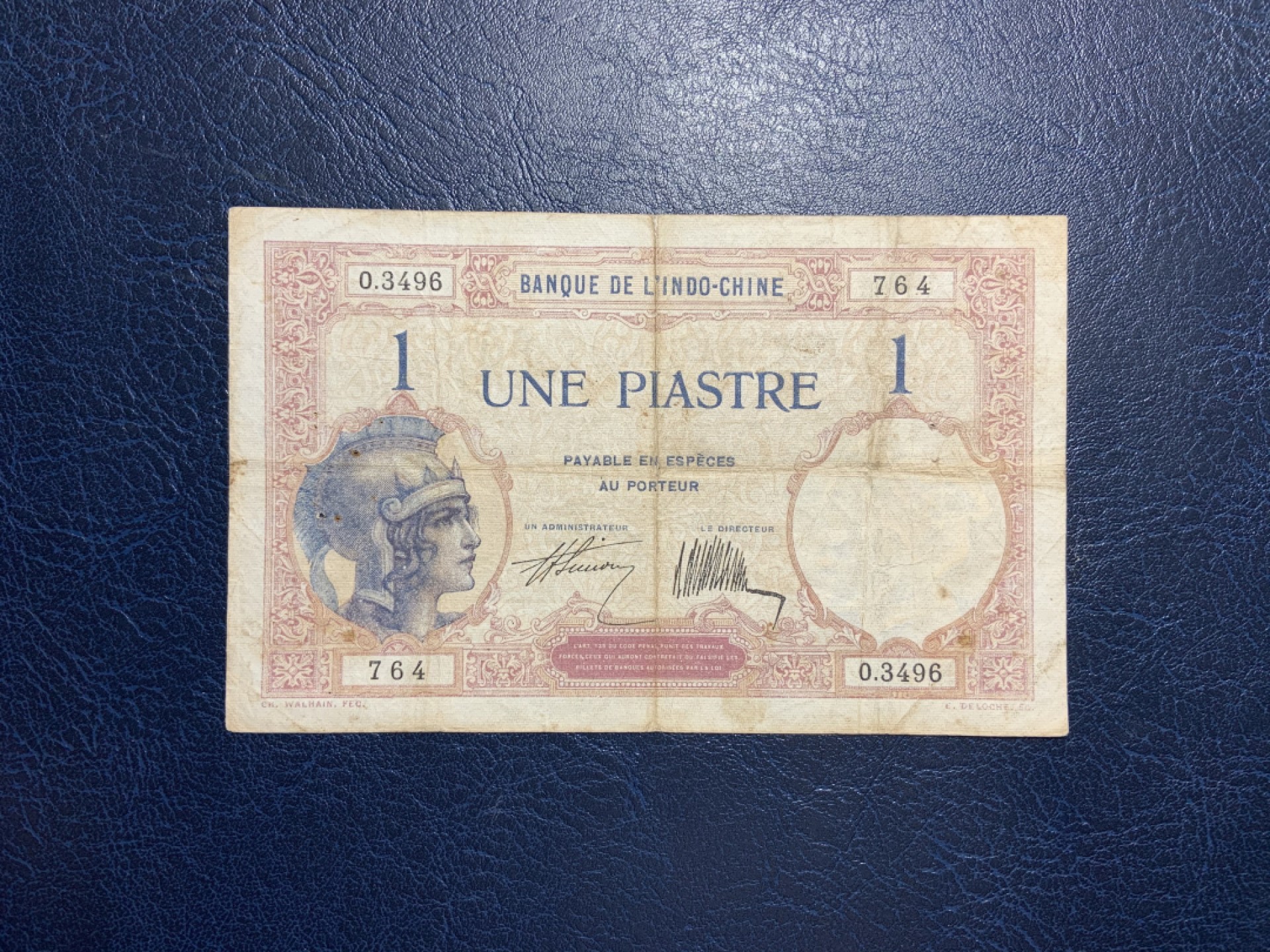 收藏联盟Quantum Auction 第217期拍卖  法属印度支那1926-31年1元 品相如图 加印汉字银壹元