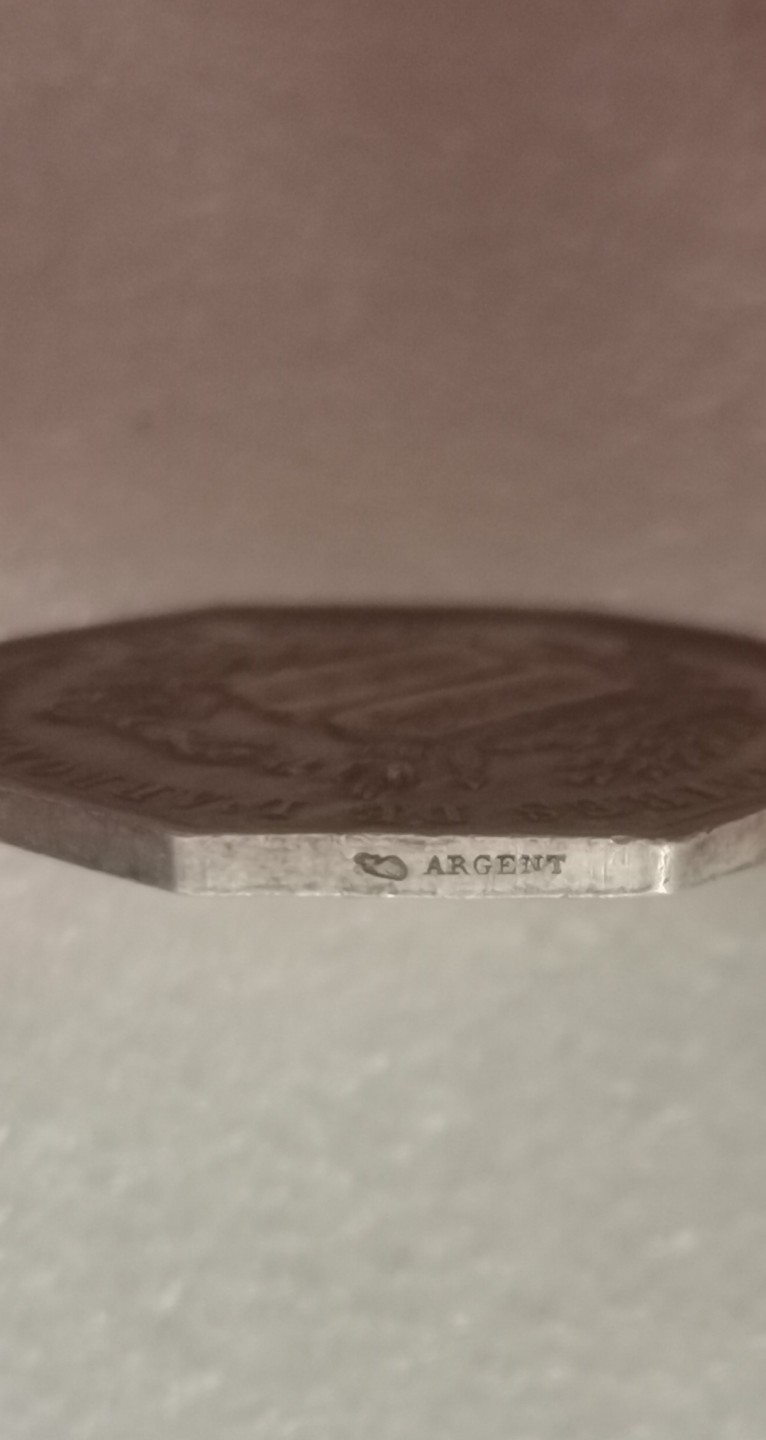 瓶子🏺第69期拍卖会 法国1883年公证人JETON银质八角（稀少）32毫米14.42克