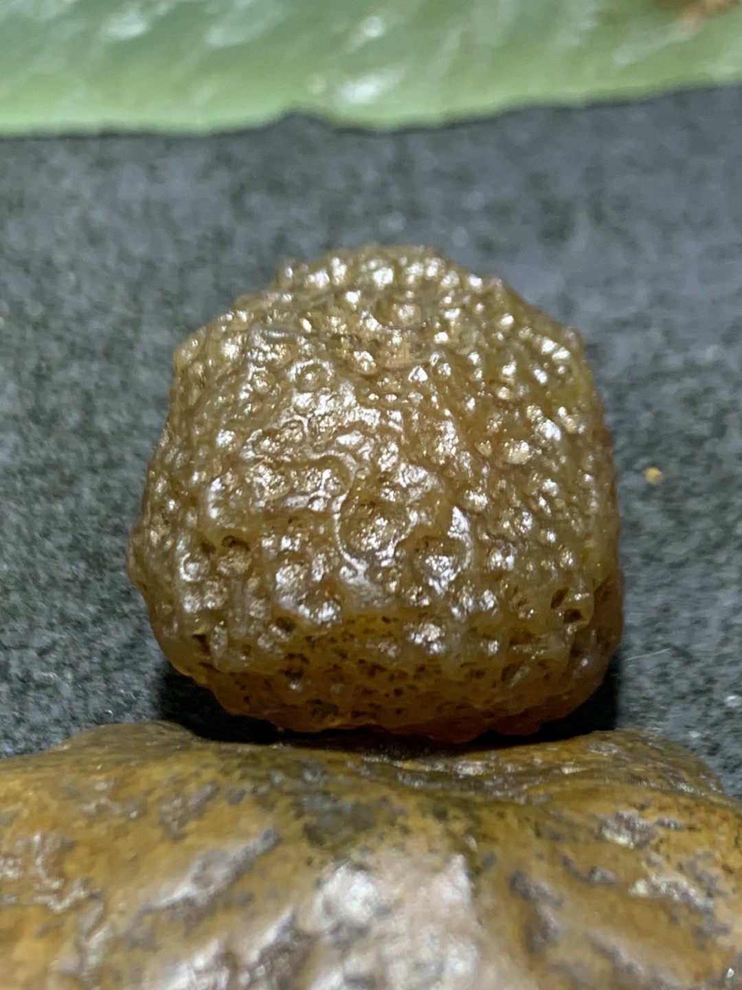 放福利！精美天然阿拉善麻皮酒红色玛瑙原石一颗