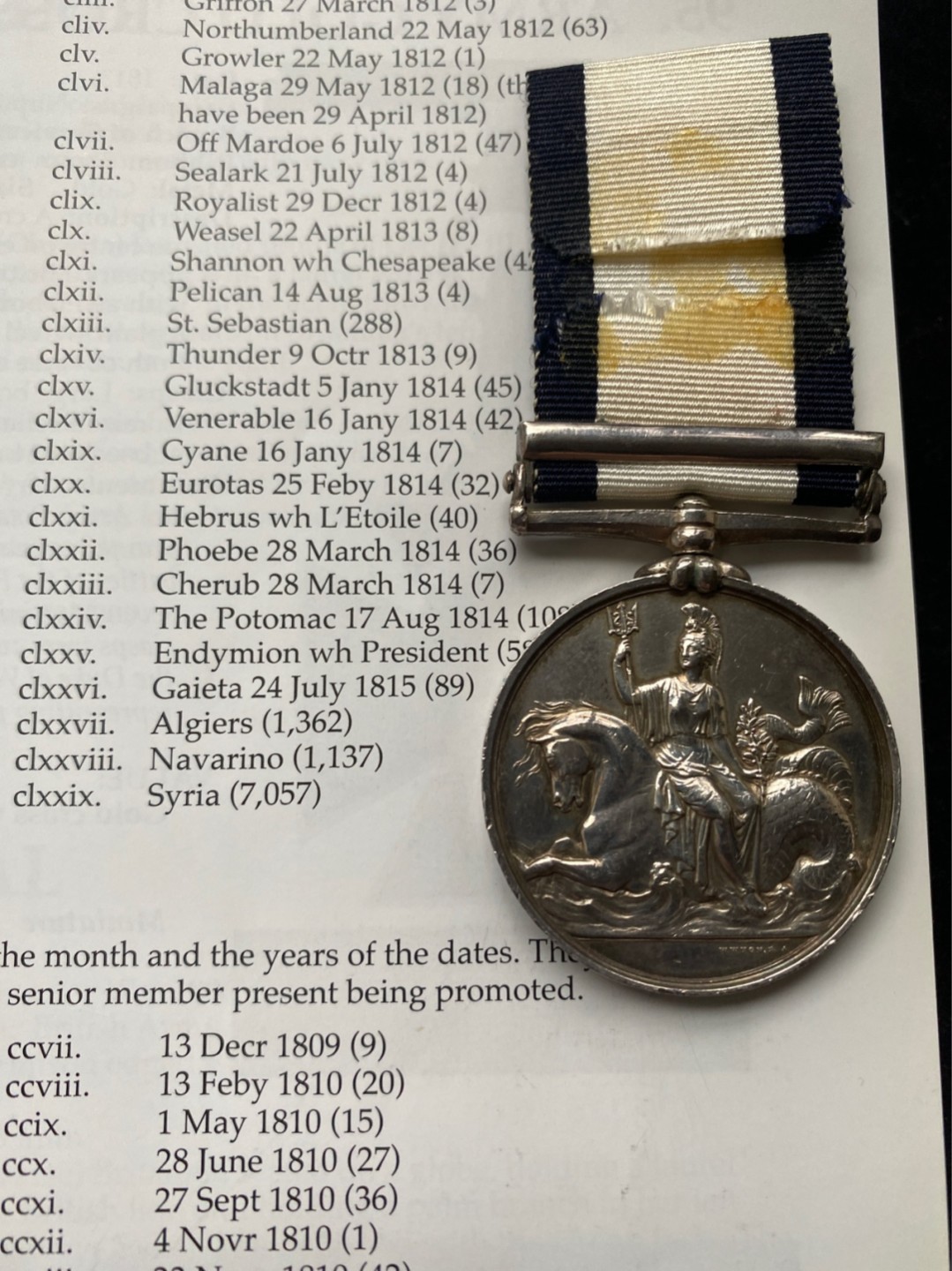 盛世勋华——号角文化勋章邮票专场拍卖第285期 英国海军常规服役奖章 维多利亚早期版本（英国服役 战役章的老祖宗） 带边铭 授予法国大革命到1840年间参战的英国海军 该章大概率授予1830-40年英国奥斯曼埃及战争的英国海军 国内超少见