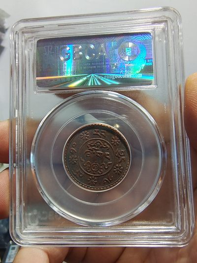 西藏铜币银币及双旗半圆系列 西藏铜币新雪康一钱公博评级币