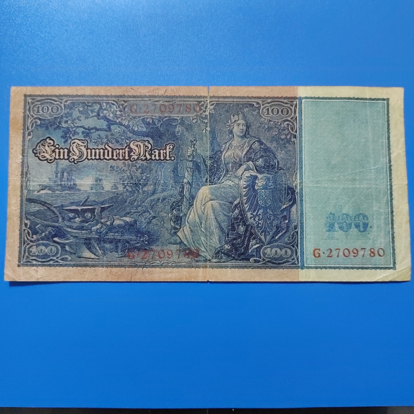 王之爱好～外国纸币 1910年，100马克，德国纸币