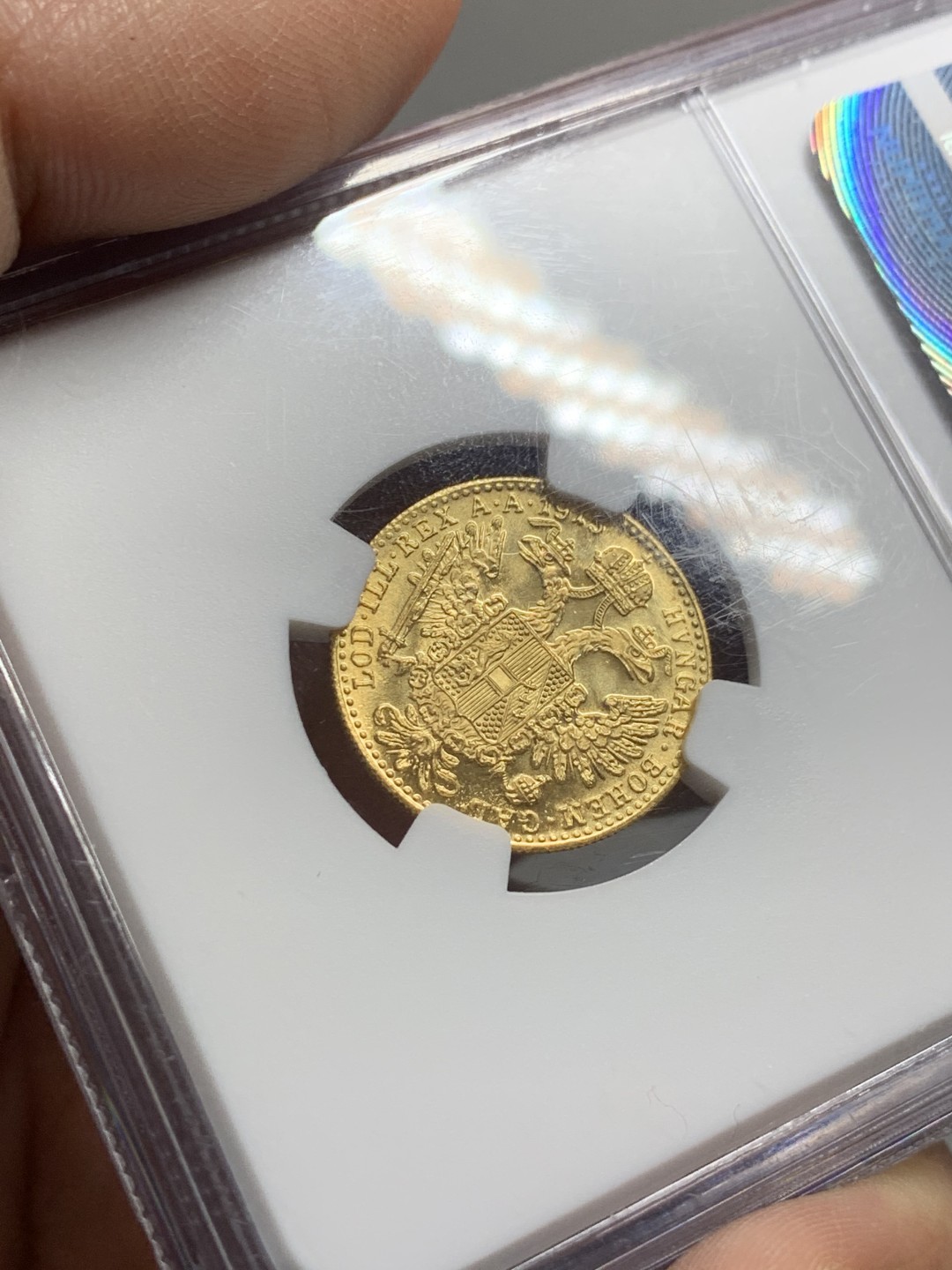 《竞宝斋》第123场-周日，周一 ，2场连拍（全场包邮） NGC-MS66 奥地利1915年 DUCAT金币 RESTRIKE 3.49克 0.983金 状态好 早期后铸