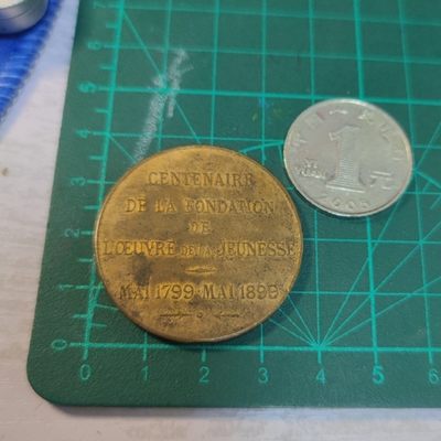 年末清仓 顺丰包邮 法国1899年铜章教会青年会