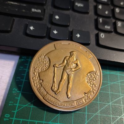 年末清仓 顺丰包邮 芬兰1949拉彭兰塔铜章