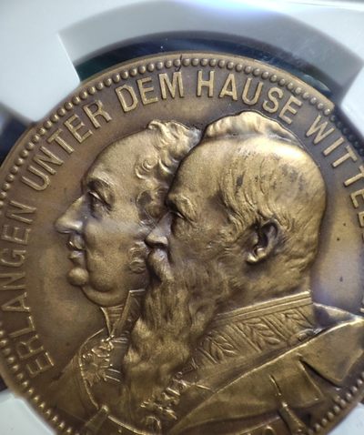 年末清仓 顺丰包邮 巴伐利亚加入德意志纪念铜章1910