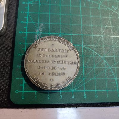 年末清仓 顺丰包邮 威廉二世银婚纪念大银章1918年 品相如图一些小磕碰