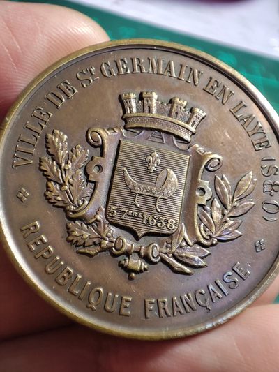 年末清仓 顺丰包邮 法国1882城市盾徽铜章