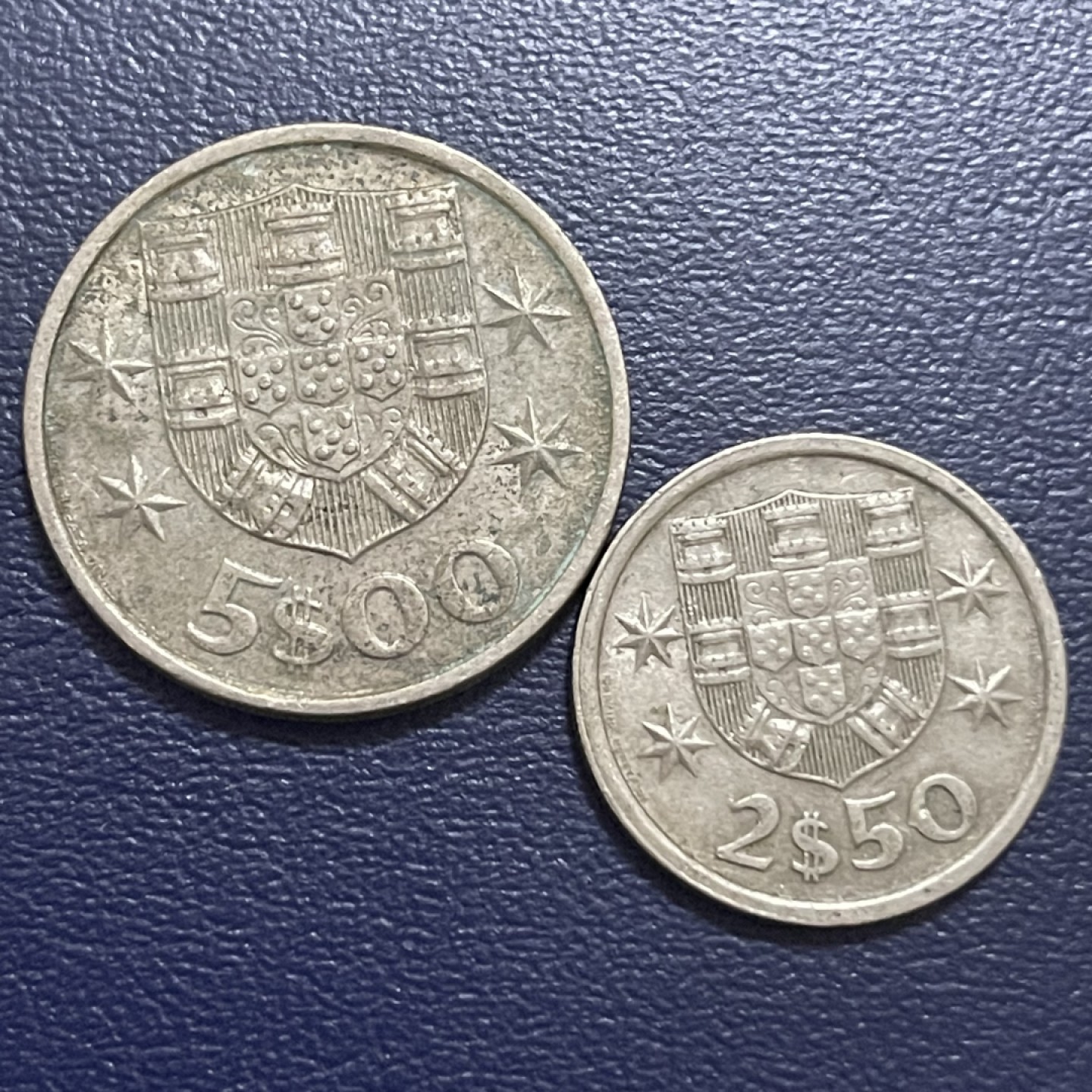 外国硬币0元起拍 葡萄牙2.5，5埃斯库多
