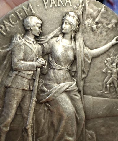 年末清仓 顺丰包邮 法国1911玛丽安娜大银章 巴黎造币厂2A银，边缘一些小磕碰