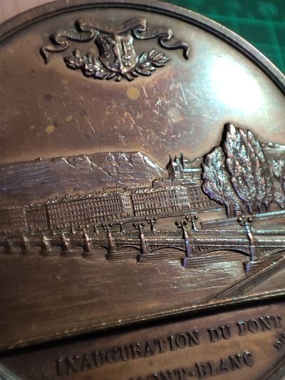 年末清仓 顺丰包邮 瑞典1861勃朗大桥落成大铜章很厚实