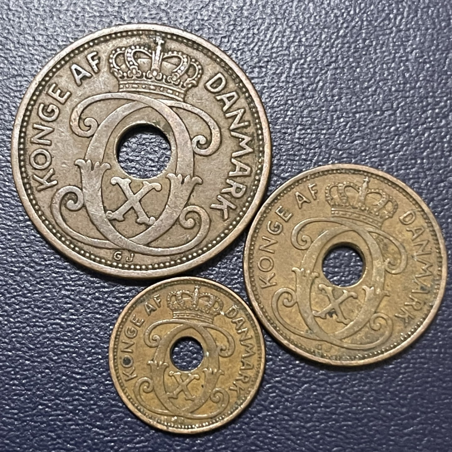 外国硬币0元起拍 丹麦1，2，5欧尔