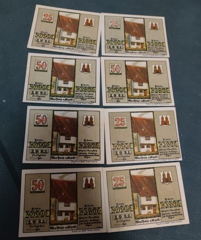 年末清仓 顺丰包邮 德国紧急状态时期1921安哈尔特8张全新