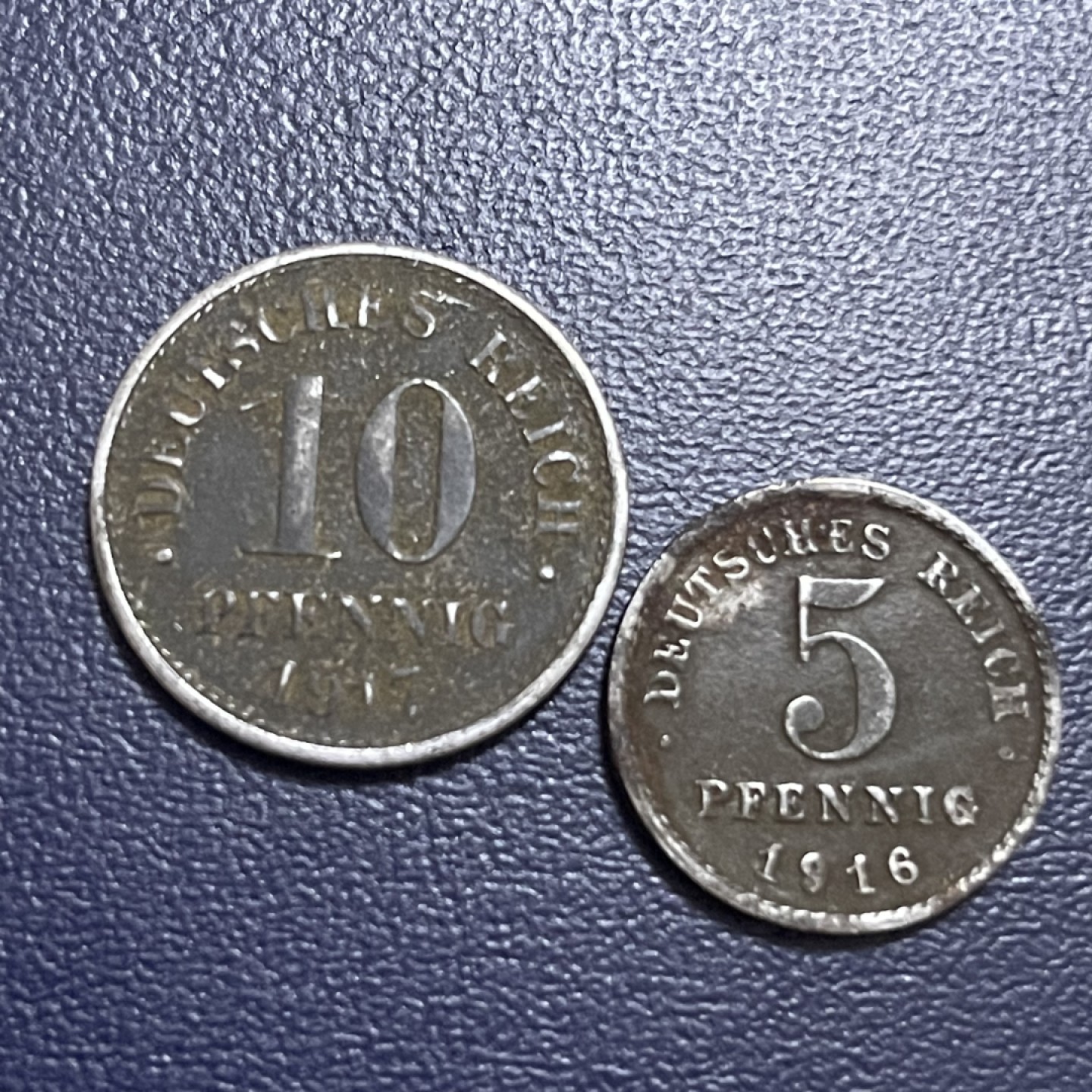 外国硬币0元起拍 5，10芬尼铁币