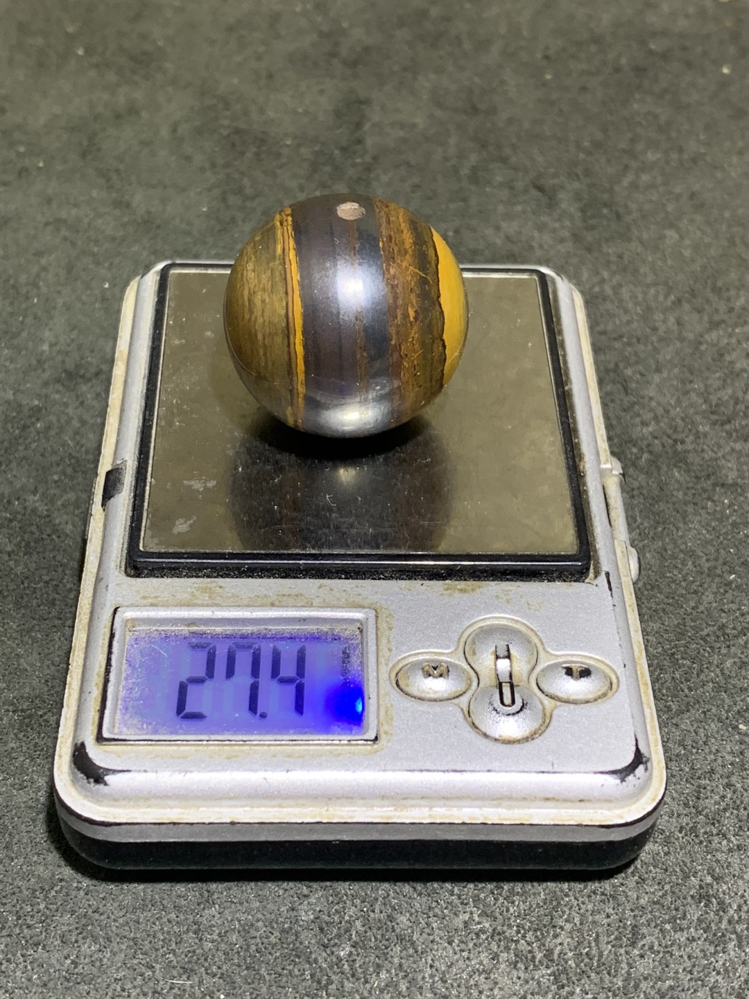 天然精美眼睛石2.5大圆珠一颗